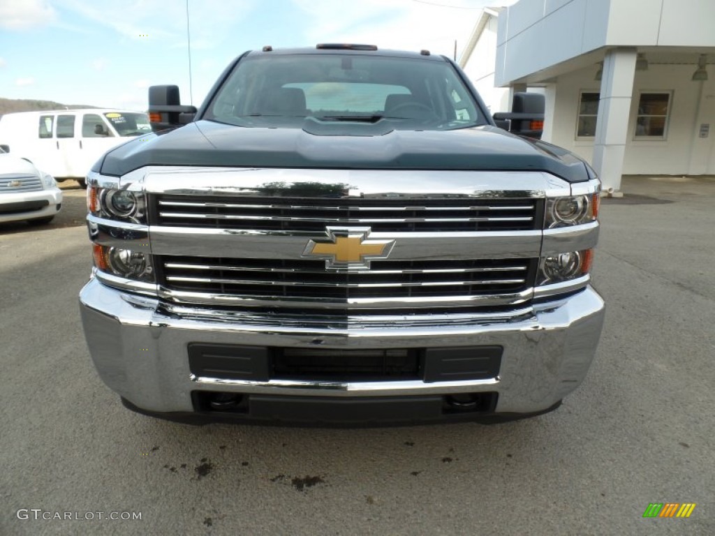 2015 Silverado 2500HD WT Crew Cab 4x4 - Rainforest Green Metallic / Jet Black/Dark Ash photo #2