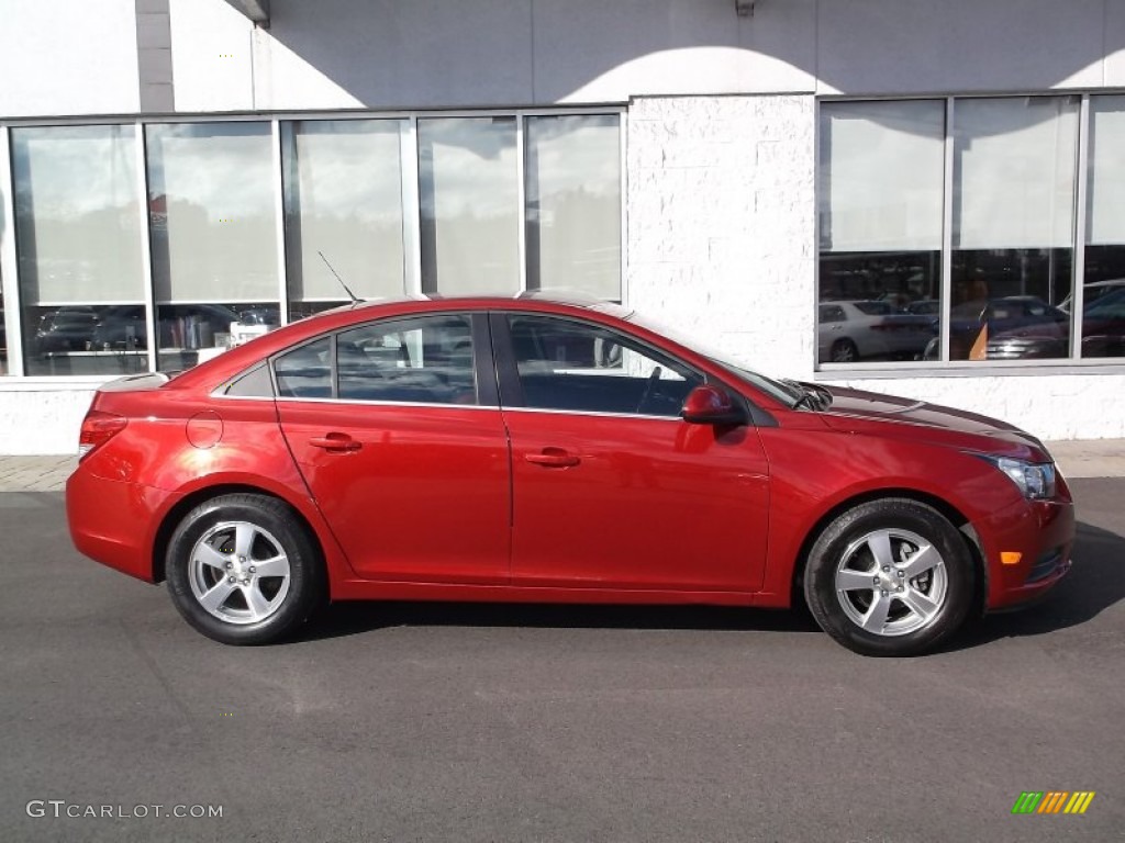 2012 Cruze LT - Crystal Red Metallic / Jet Black/Sport Red photo #2