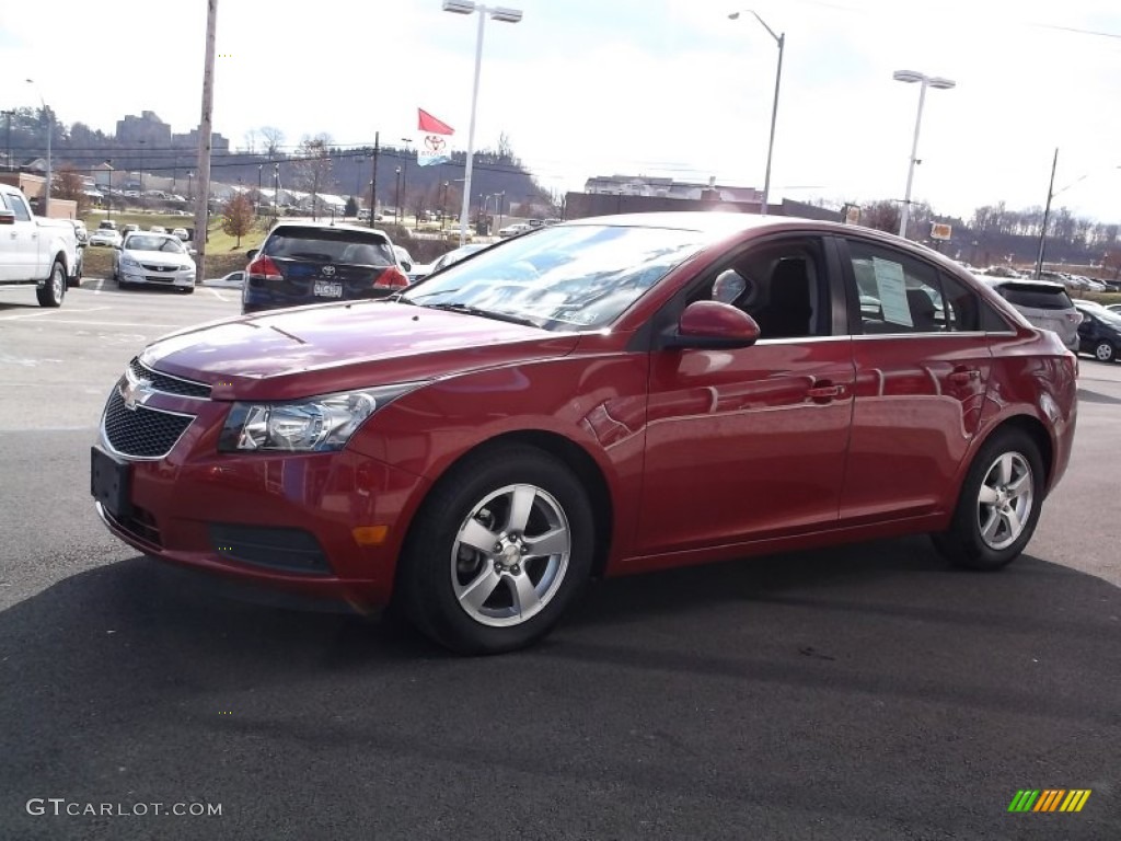 2012 Cruze LT - Crystal Red Metallic / Jet Black/Sport Red photo #4