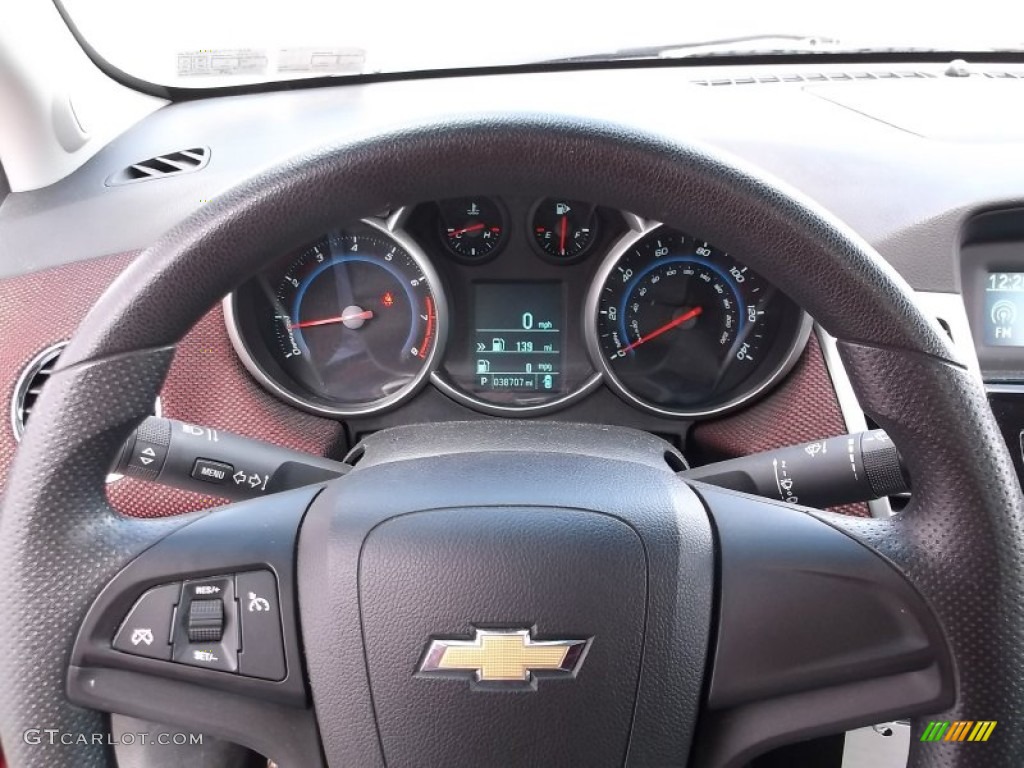 2012 Cruze LT - Crystal Red Metallic / Jet Black/Sport Red photo #15