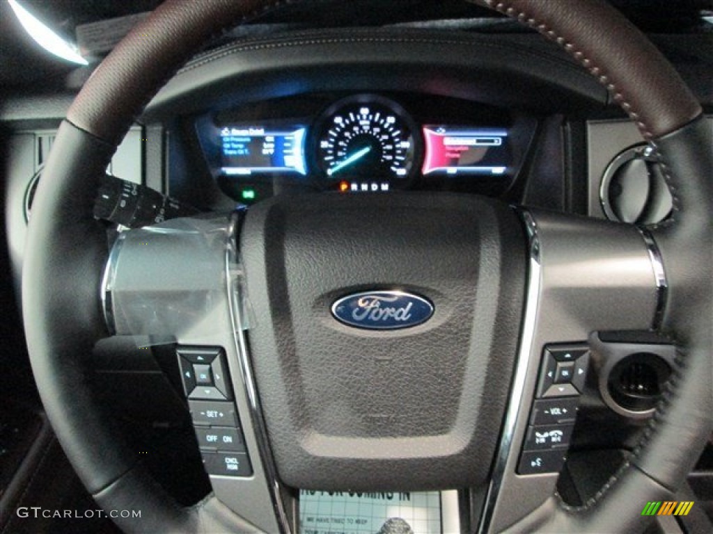 2015 Ford Expedition EL Platinum Platinum Brunello Steering Wheel Photo #99438391