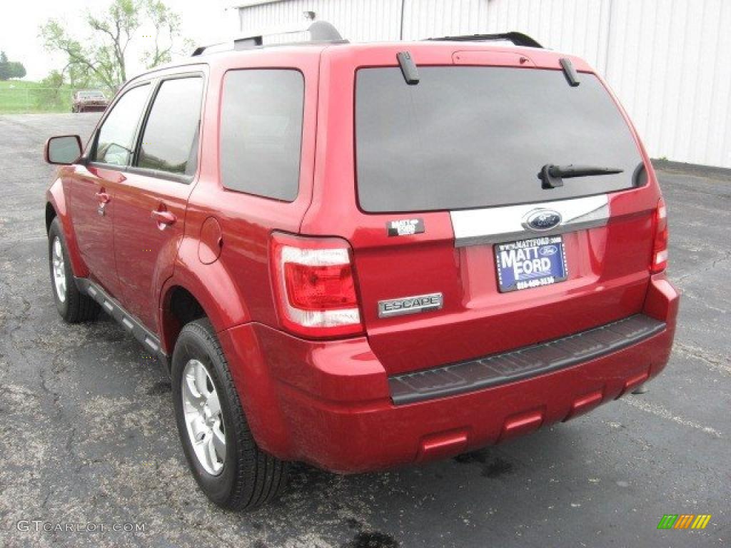 2009 Escape Limited V6 - Sangria Red Metallic / Camel photo #3