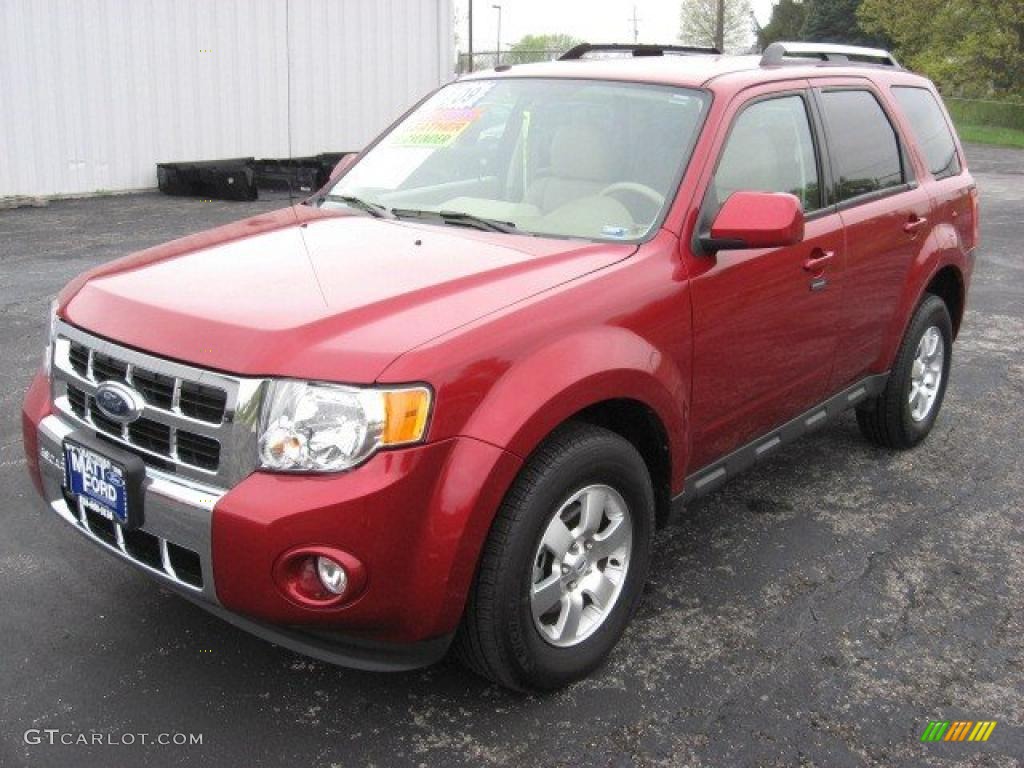 2009 Escape Limited V6 - Sangria Red Metallic / Camel photo #4