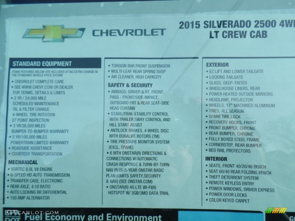 2015 Silverado 2500HD LT Crew Cab 4x4 - Rainforest Green Metallic / Jet Black photo #73