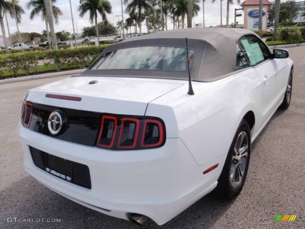 2014 Mustang V6 Premium Convertible - White / Medium Stone photo #6