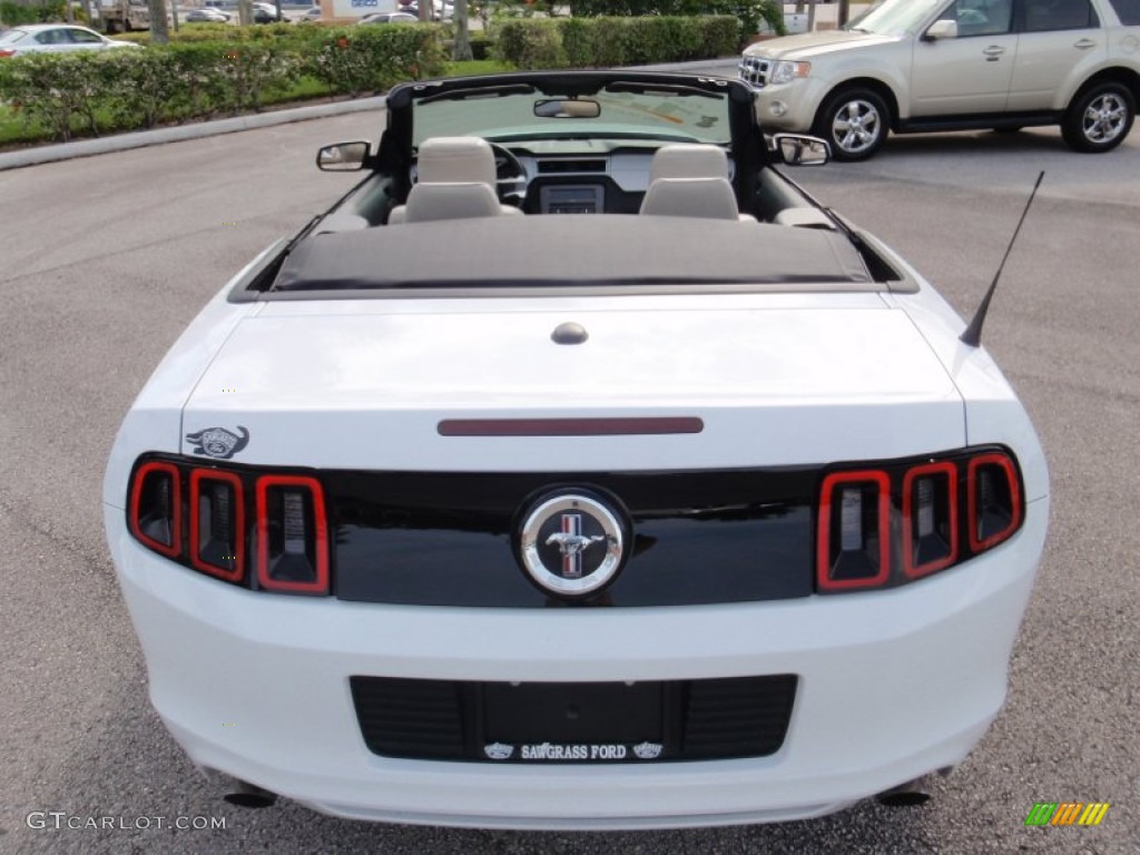 2014 Mustang V6 Premium Convertible - White / Medium Stone photo #9