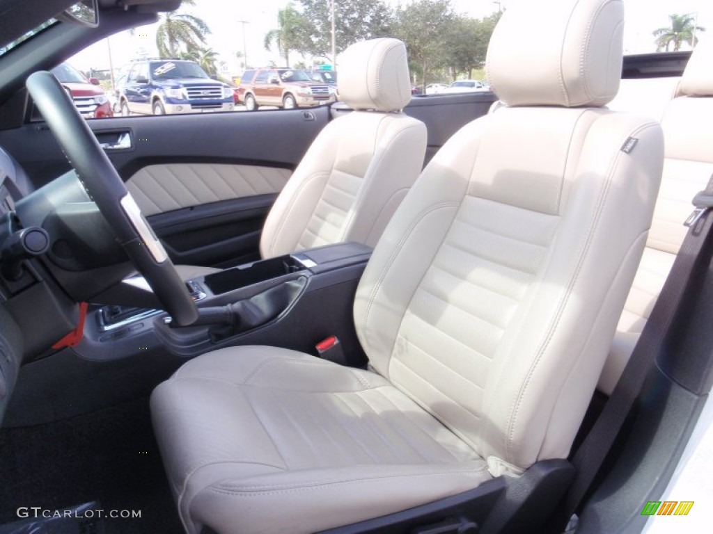 2014 Mustang V6 Premium Convertible - White / Medium Stone photo #20