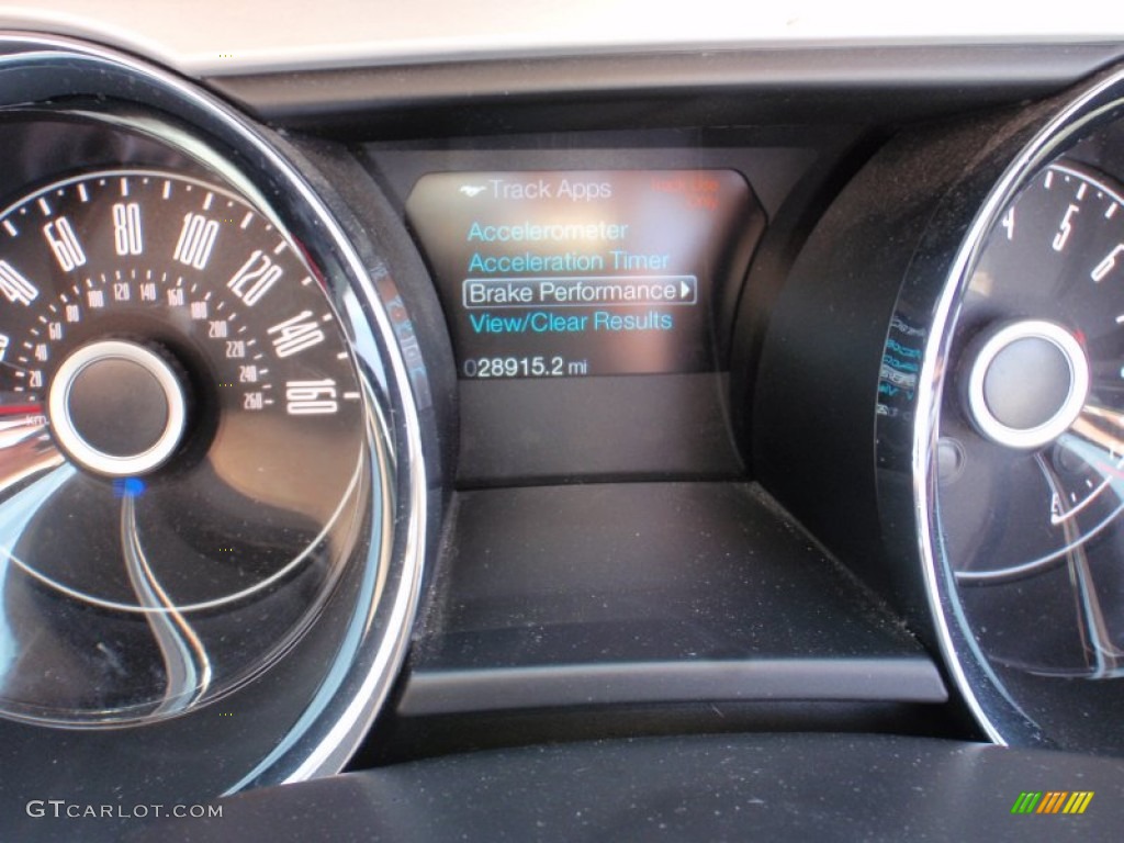 2014 Mustang V6 Premium Convertible - White / Medium Stone photo #31