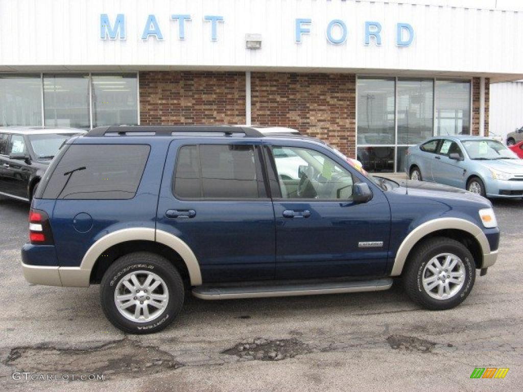 2008 Explorer Eddie Bauer 4x4 - Dark Blue Pearl Metallic / Camel photo #1