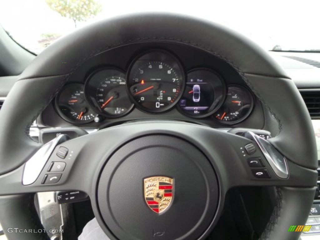 2015 Porsche 911 Carrera Cabriolet Black Steering Wheel Photo #99443890