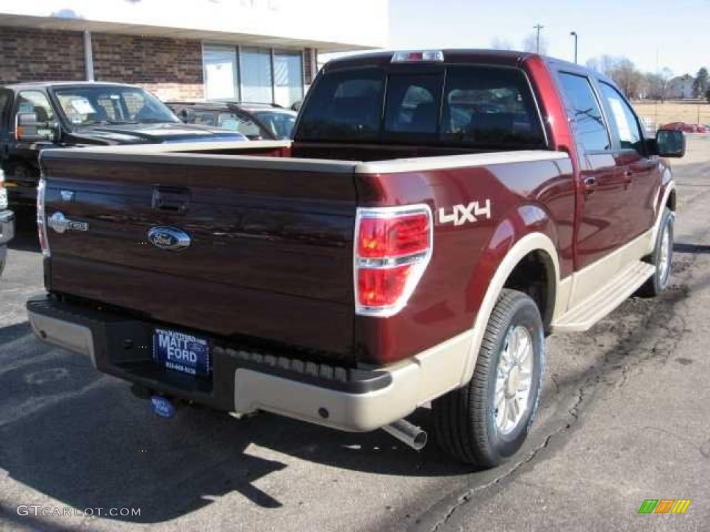 2009 F150 King Ranch SuperCrew 4x4 - Royal Red Metallic / Chaparral Leather/Camel photo #2
