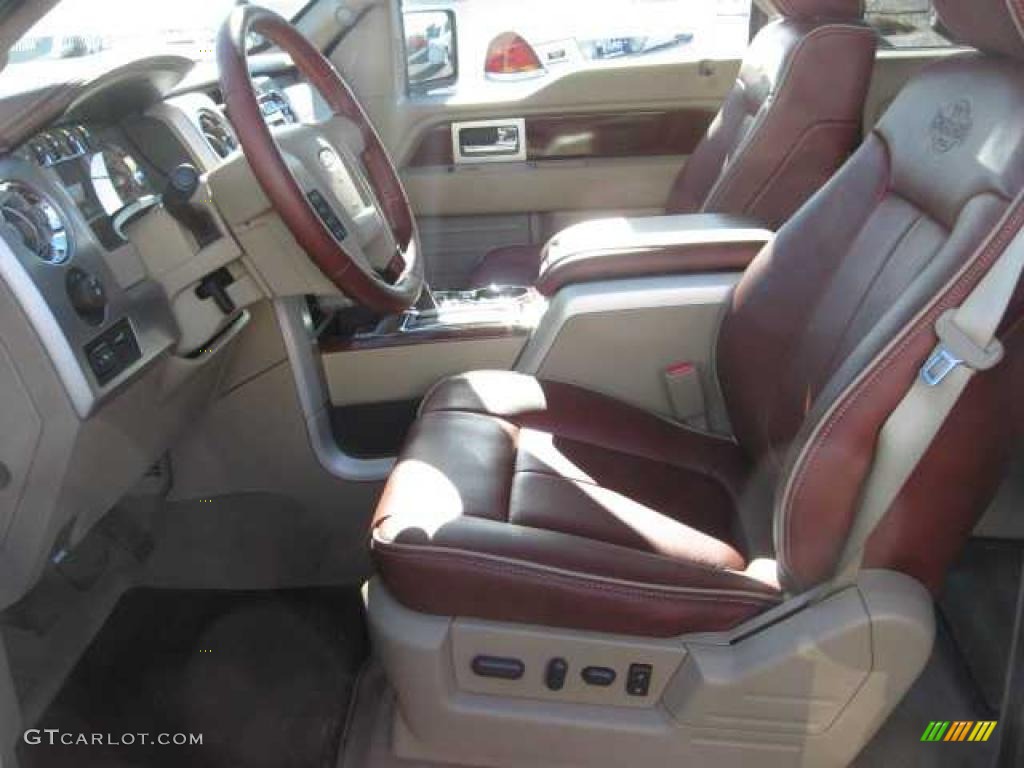2009 F150 King Ranch SuperCrew 4x4 - Royal Red Metallic / Chaparral Leather/Camel photo #7
