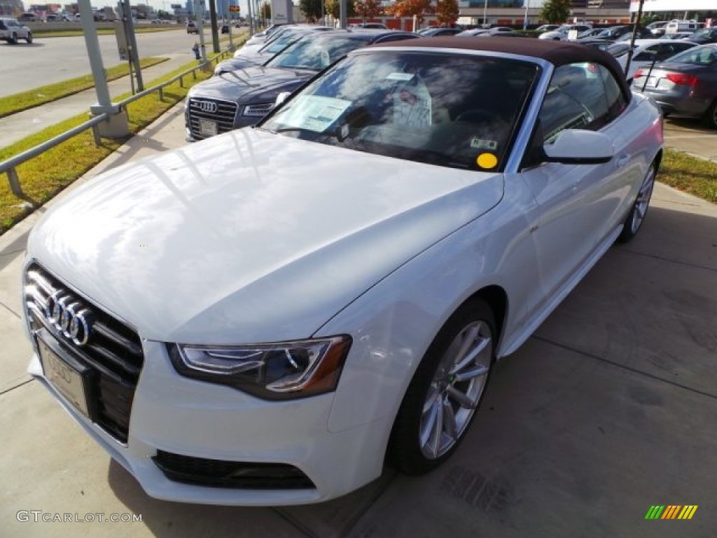 Glacier White Metallic 2015 Audi A5 Premium Plus quattro Convertible Exterior Photo #99446721