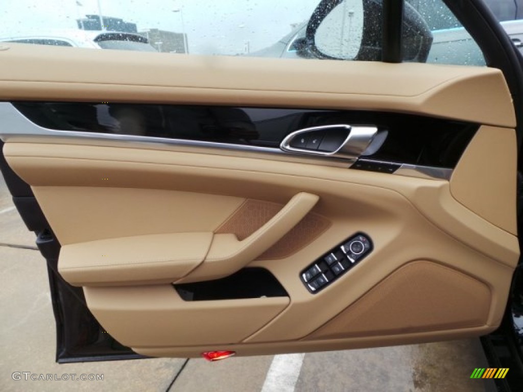 2015 Porsche Panamera S E-Hybrid Luxor Beige Door Panel Photo #99448321