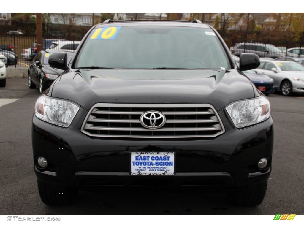 2010 Highlander SE 4WD - Black / Black photo #8