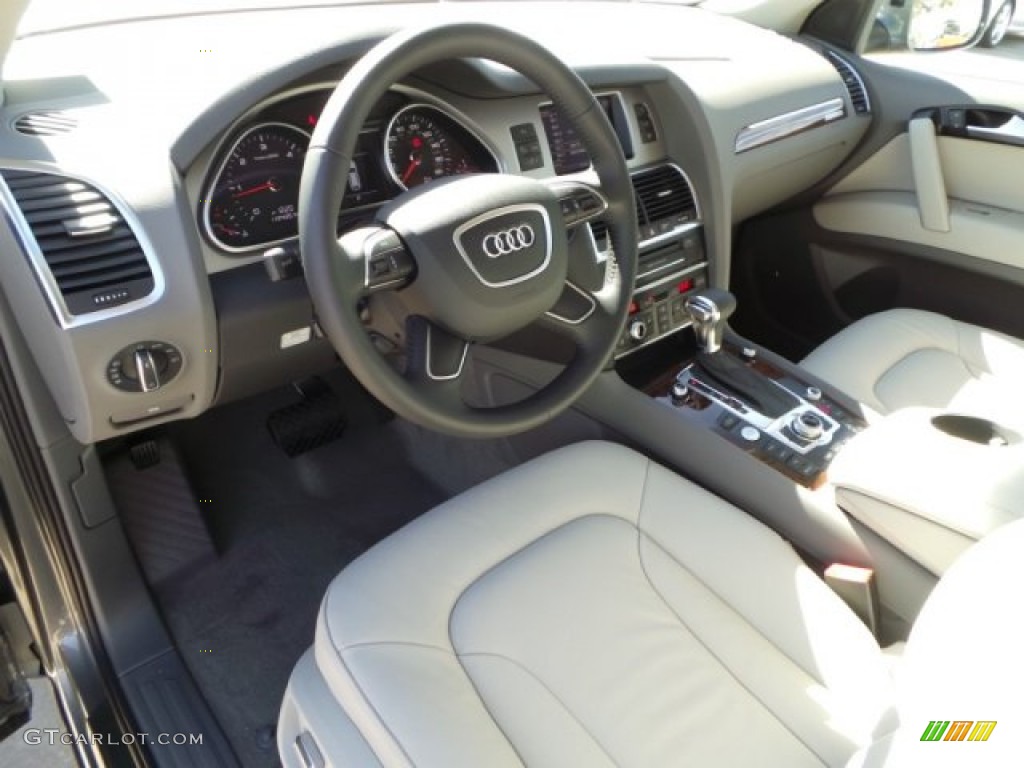 Limestone Gray Interior 2015 Audi Q7 3.0 TDI Premium Plus quattro Photo #99452563