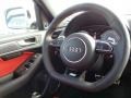 Black/Magma Red 2015 Audi SQ5 Premium Plus 3.0 TFSI quattro Steering Wheel