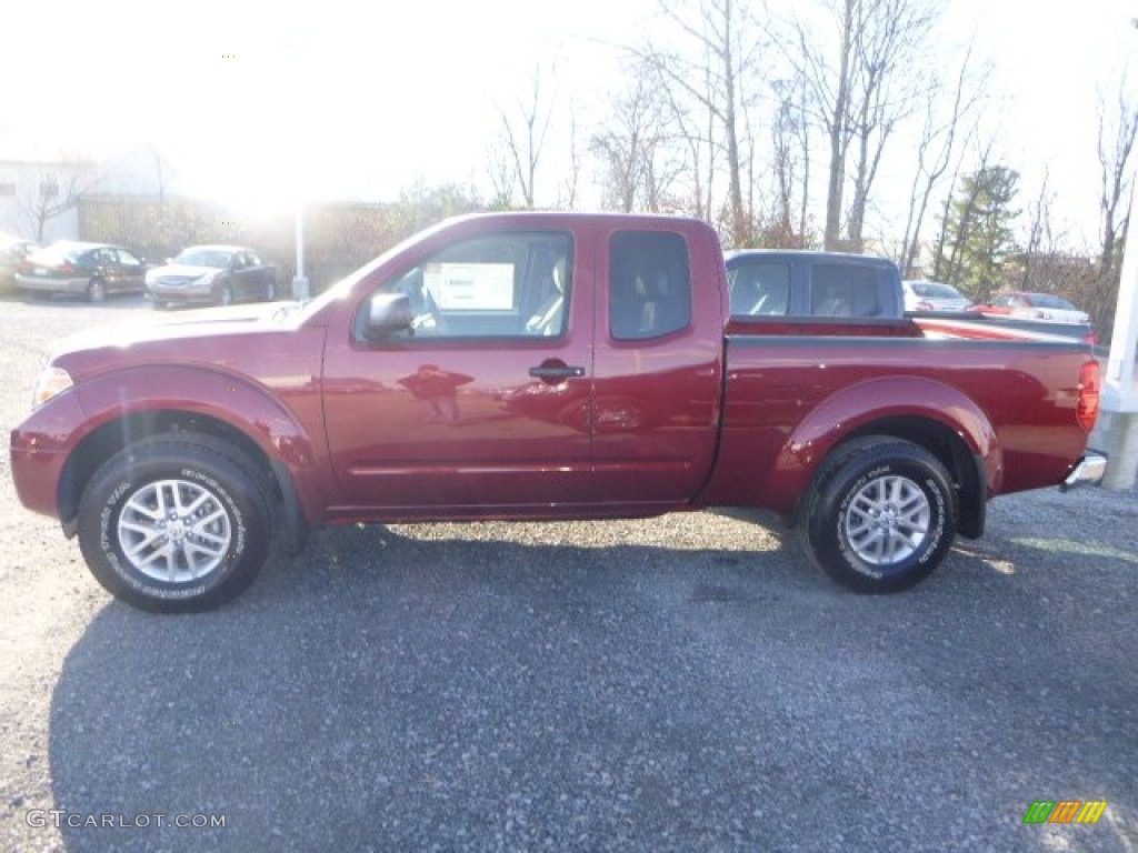 2015 Frontier SV King Cab 4x4 - Cayenne Red / Beige photo #6