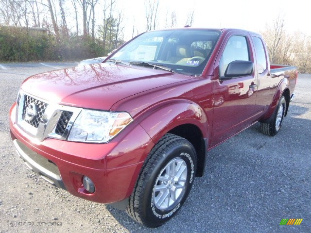 2015 Frontier SV King Cab 4x4 - Cayenne Red / Beige photo #7