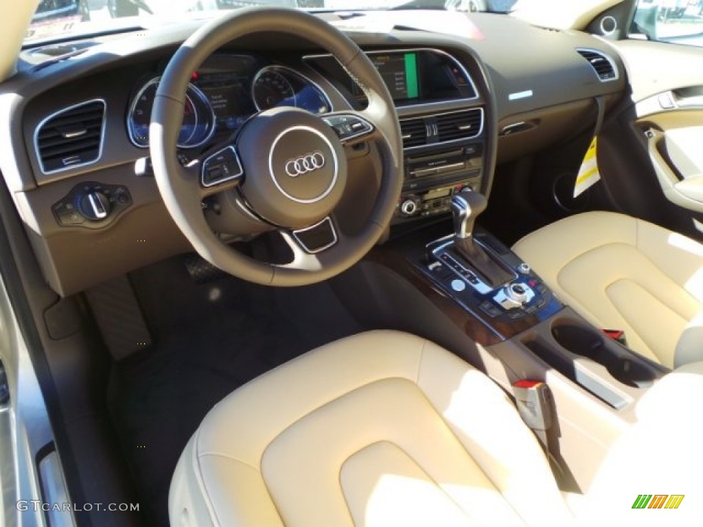 Velvet Beige Interior 2015 Audi A5 Premium Plus quattro Coupe Photo #99459991