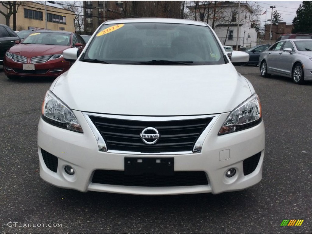 2013 Sentra SR - Aspen White / Charcoal photo #2