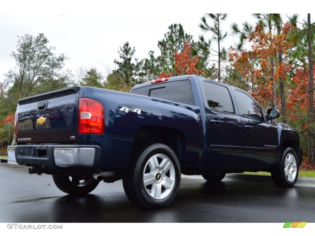 Dark Blue Metallic 2007 Chevrolet Silverado 1500 LTZ Crew Cab 4x4 Exterior Photo #99464008