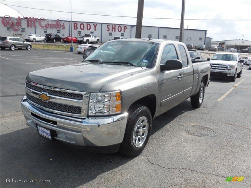 2013 Silverado 1500 LS Extended Cab - Graystone Metallic / Dark Titanium photo #1