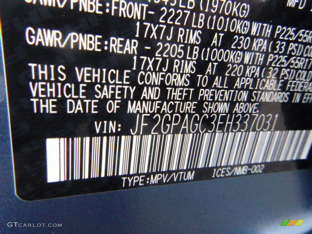 2014 XV Crosstrek 2.0i Limited - Quartz Blue Pearl / Ivory photo #16