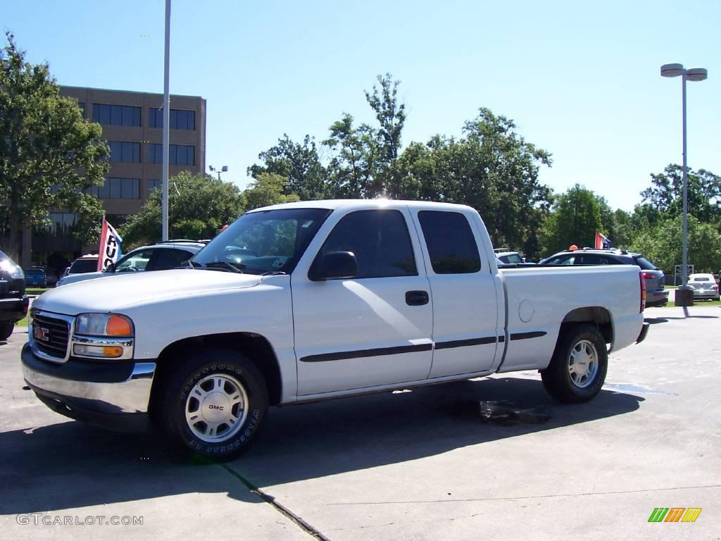 2002 Sierra 1500 SL Extended Cab - Summit White / Graphite photo #1