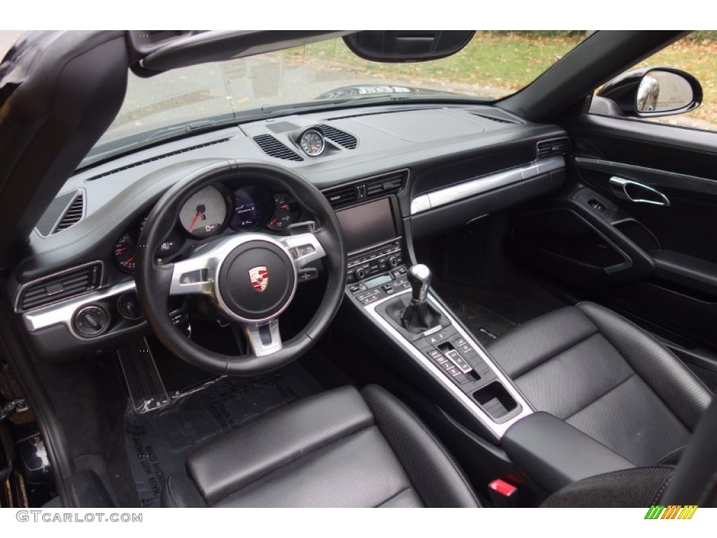 Black Interior 2012 Porsche 911 Carrera S Cabriolet Photo #99470191