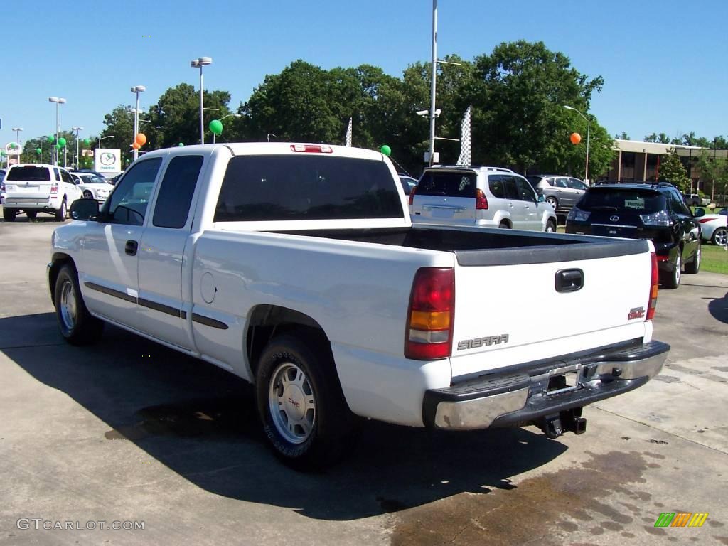 2002 Sierra 1500 SL Extended Cab - Summit White / Graphite photo #3