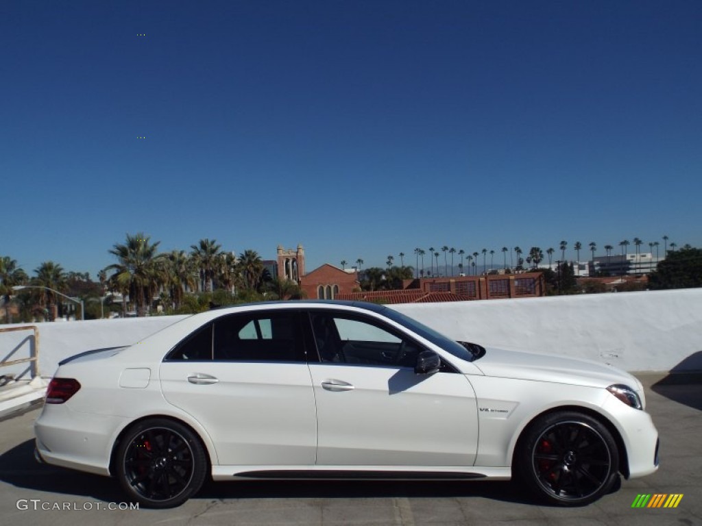 designo Diamond White Metallic 2015 Mercedes-Benz E 63 AMG S 4Matic Sedan Exterior Photo #99474664