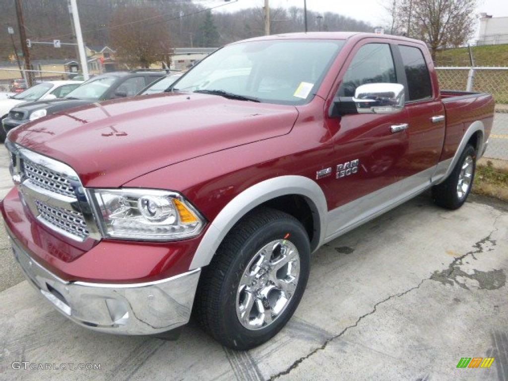 Deep Cherry Red Crystal Pearl 2015 Ram 1500 Laramie Quad Cab 4x4 Exterior Photo #99474958