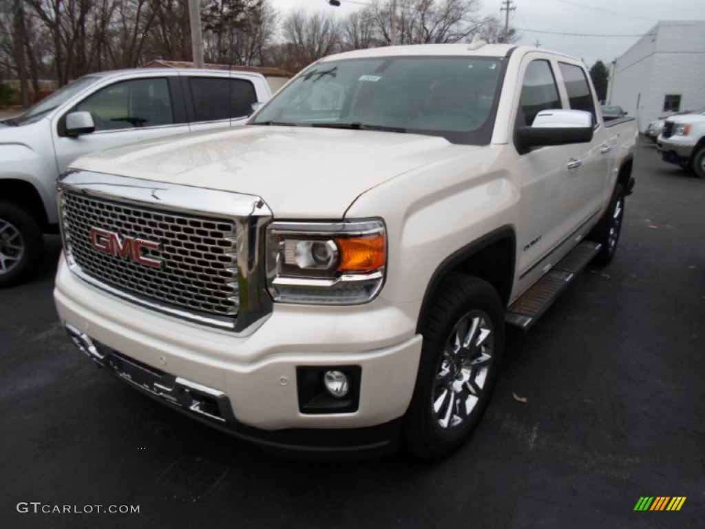 2015 Sierra 1500 Denali Crew Cab 4x4 - White Diamond Tricoat / Cocoa/Dune photo #1