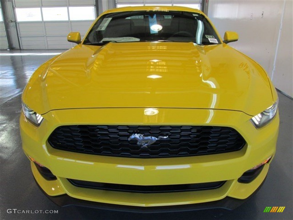 2015 Mustang V6 Coupe - Triple Yellow Tricoat / Ebony photo #2