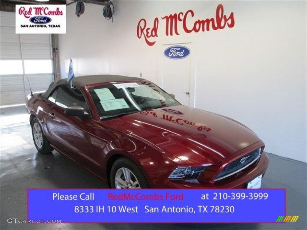 2014 Mustang V6 Convertible - Ruby Red / Charcoal Black photo #1