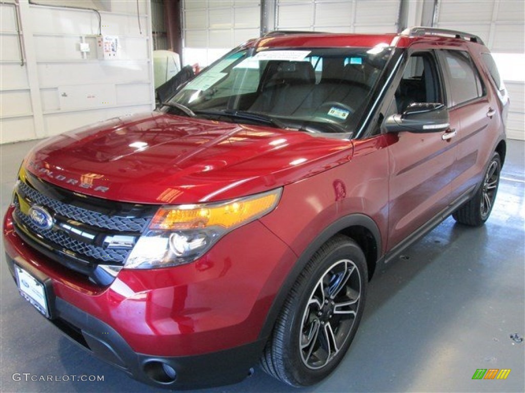 2014 Explorer Sport 4WD - Ruby Red / Sport Charcoal Black photo #3