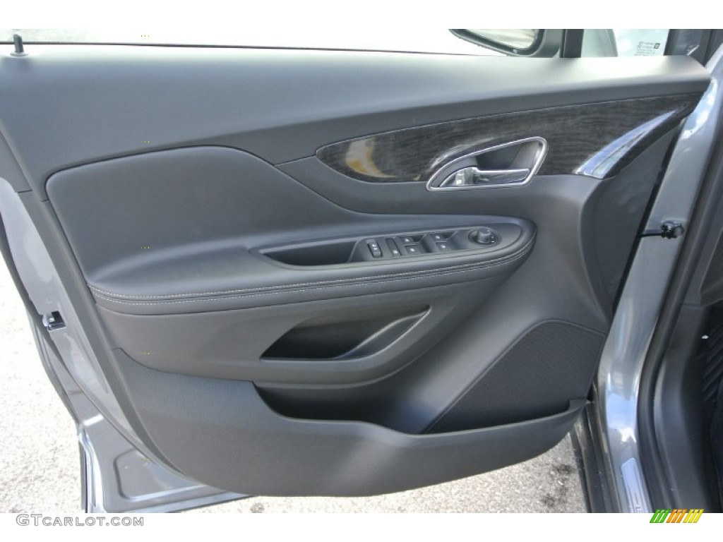 2015 Buick Encore Leather Ebony Door Panel Photo #99484614
