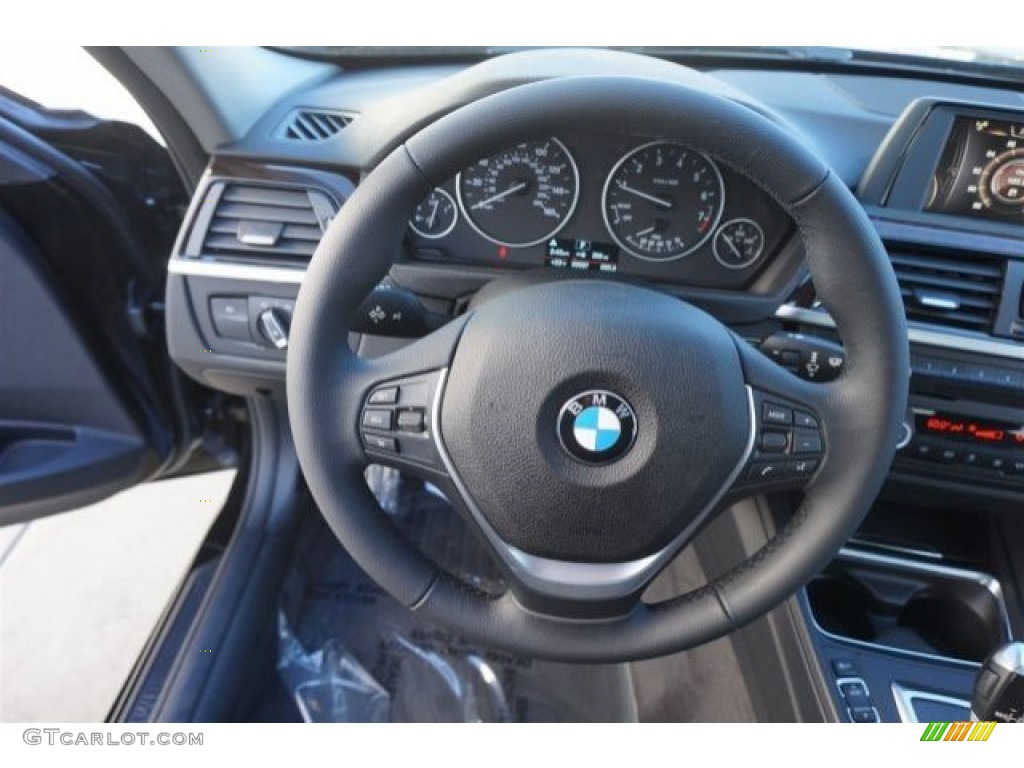 2015 3 Series 320i Sedan - Mineral Grey Metallic / Black photo #8