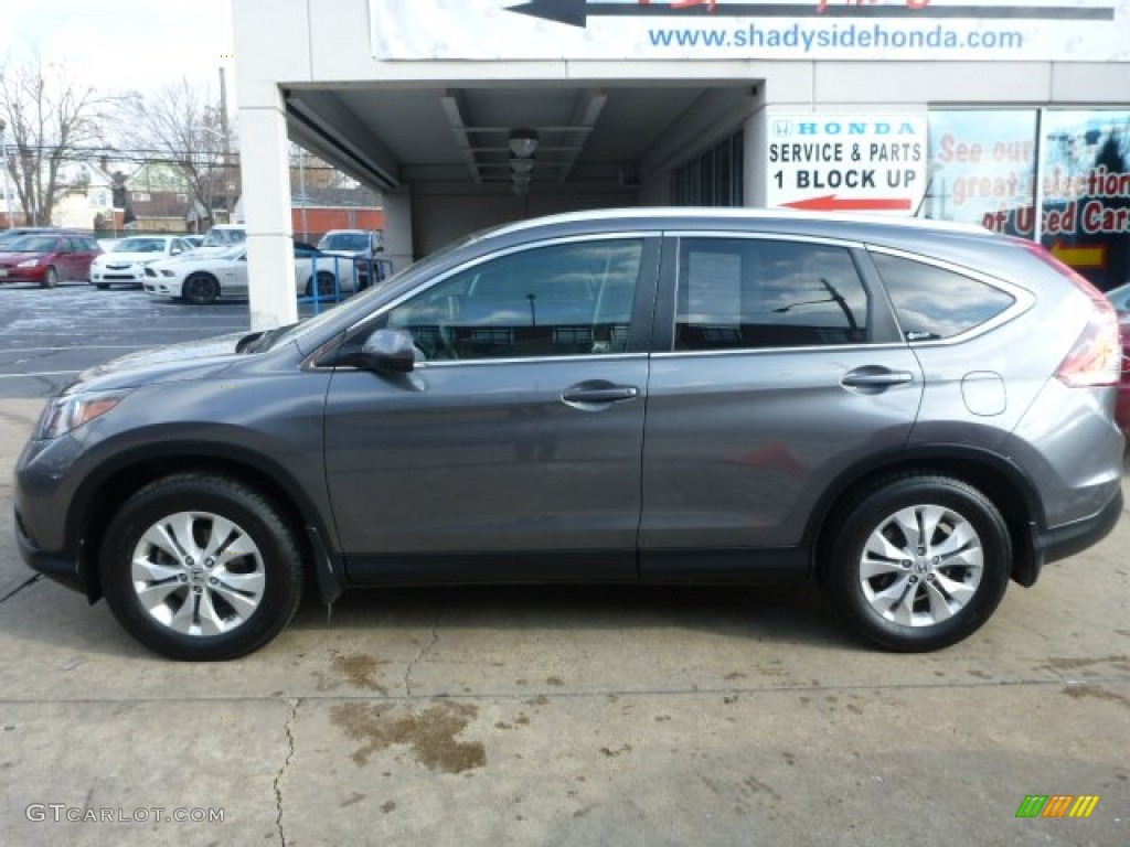 2012 CR-V EX-L 4WD - Polished Metal Metallic / Beige photo #2