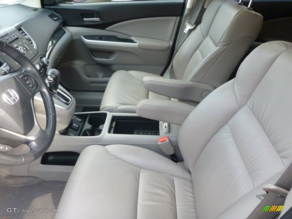 2012 CR-V EX-L 4WD - Polished Metal Metallic / Beige photo #4