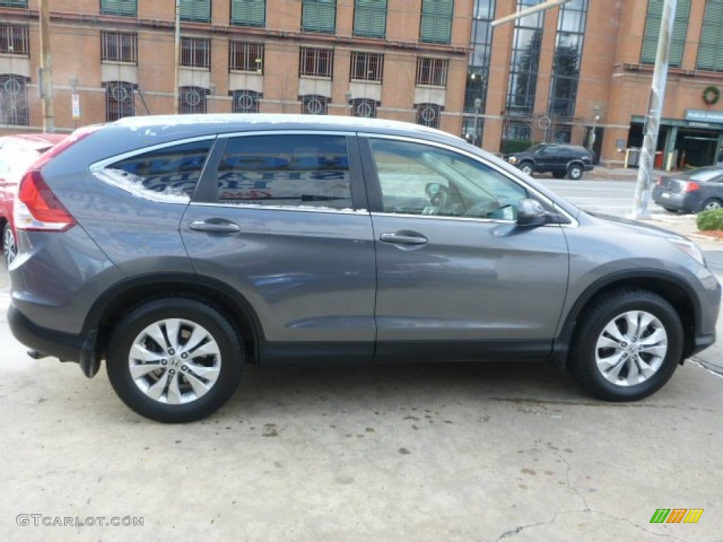 2012 CR-V EX-L 4WD - Polished Metal Metallic / Beige photo #13