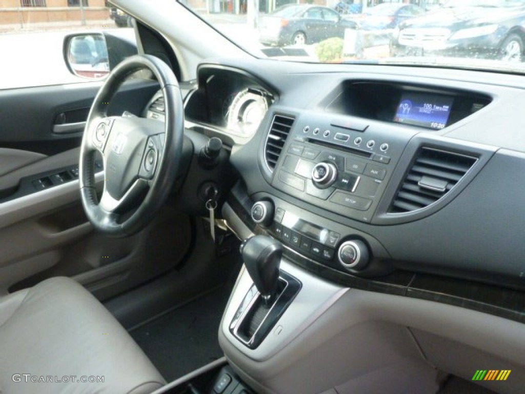 2012 CR-V EX-L 4WD - Polished Metal Metallic / Beige photo #16
