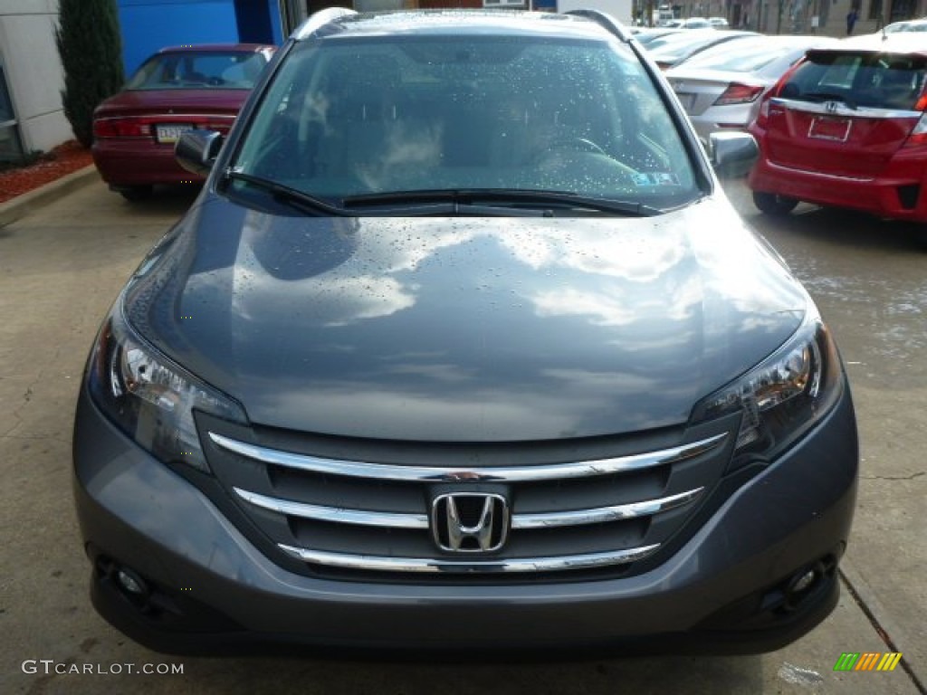 2012 CR-V EX-L 4WD - Polished Metal Metallic / Beige photo #18