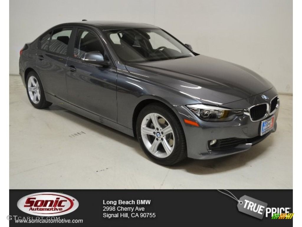 2015 3 Series 320i Sedan - Mineral Grey Metallic / Black photo #1