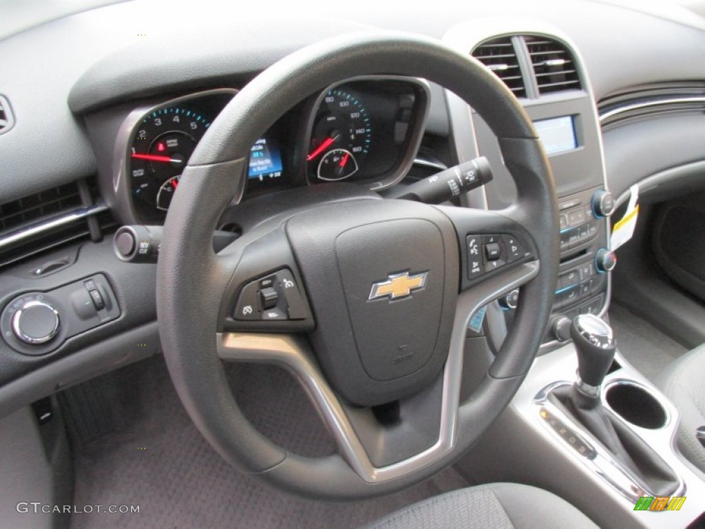 2014 Chevrolet Malibu LS Jet Black/Titanium Steering Wheel Photo #99492115