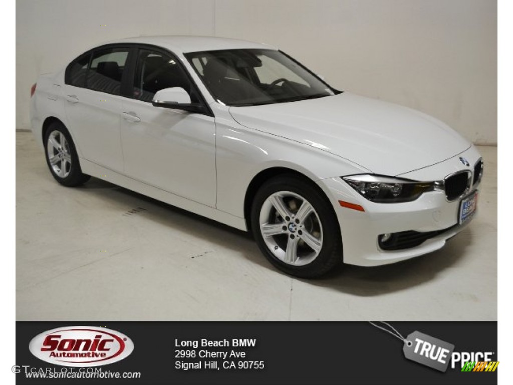 2015 3 Series 320i Sedan - Alpine White / Black photo #1