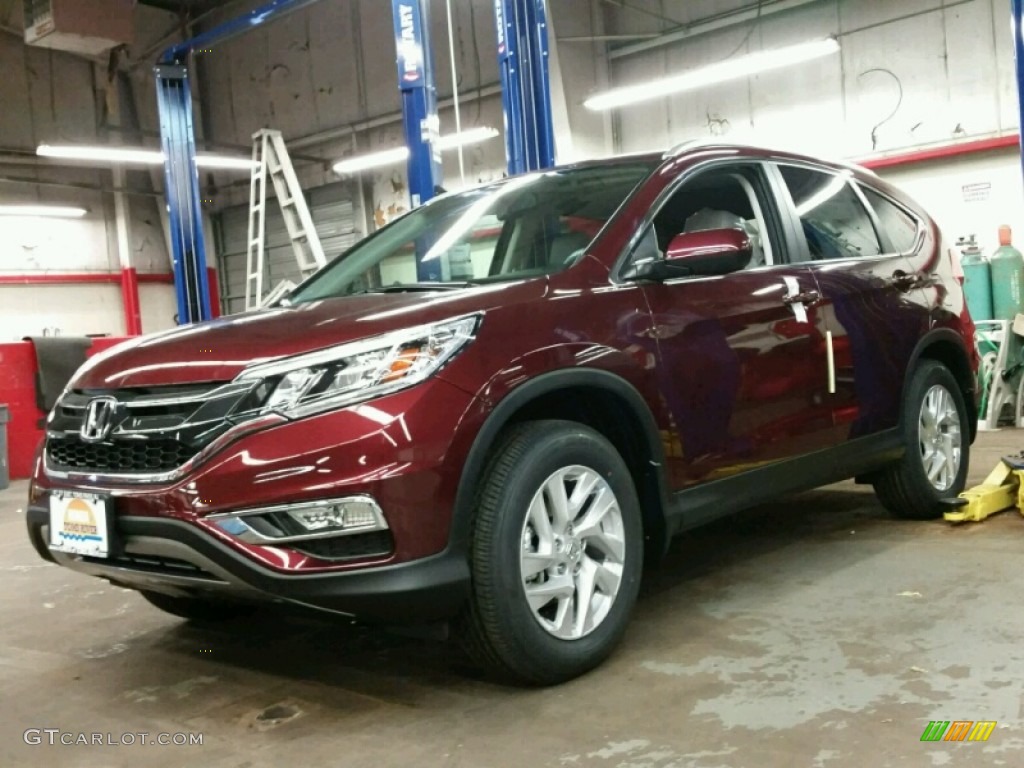 2015 CR-V EX-L AWD - Basque Red Pearl II / Gray photo #1