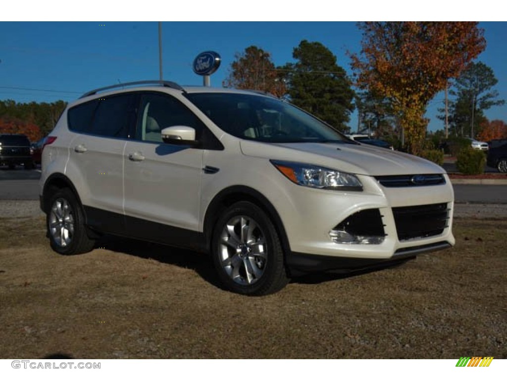 2015 Escape Titanium - White Platinum Metallic Tri-Coat / Medium Light Stone photo #3