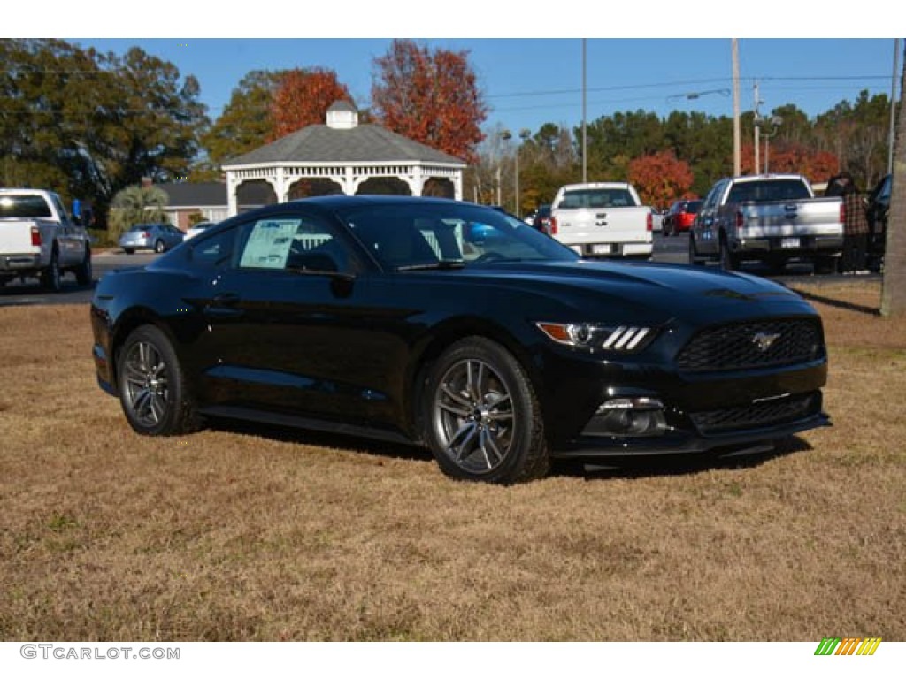 2015 Mustang EcoBoost Premium Coupe - Black / Ceramic photo #3